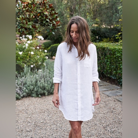 Frank & Eileen Dresses & Skirts - Frank & Eileen Mary Classic Shirtdress Long Sleeve Dress Linen White XL